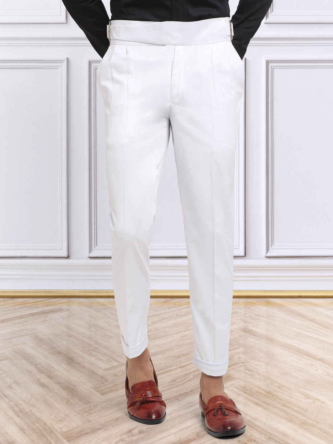 Italian Style Formal Gurkha Pant-White