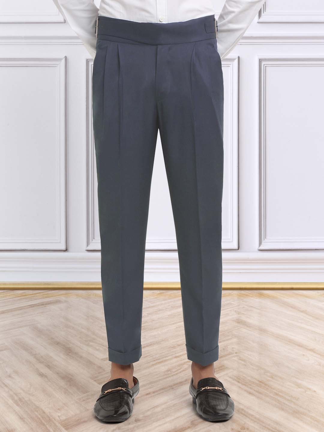 Italian Style Formal Gurkha Pant-LightBlue