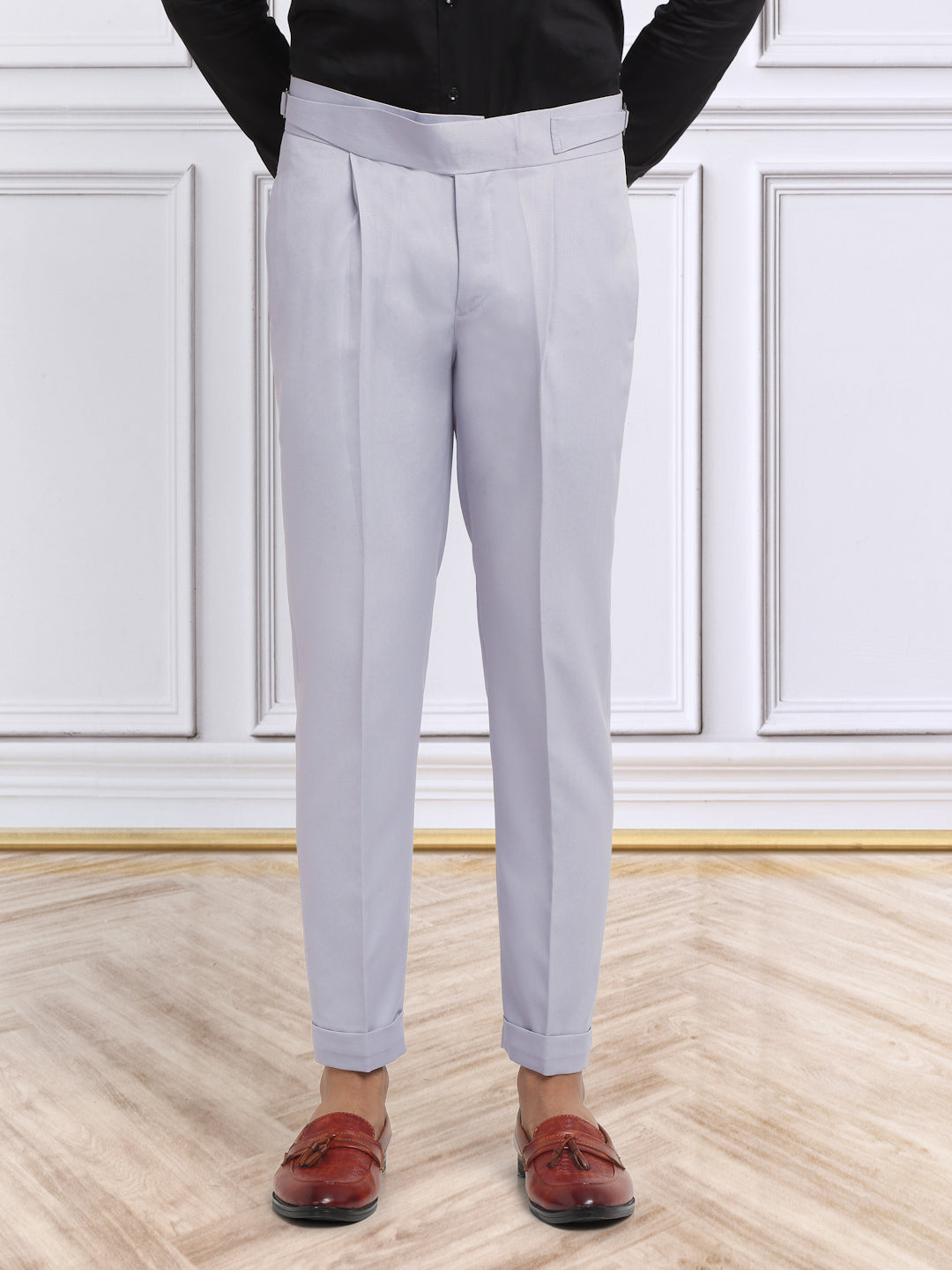 Italian Style Formal Gurkha Pant-Grey