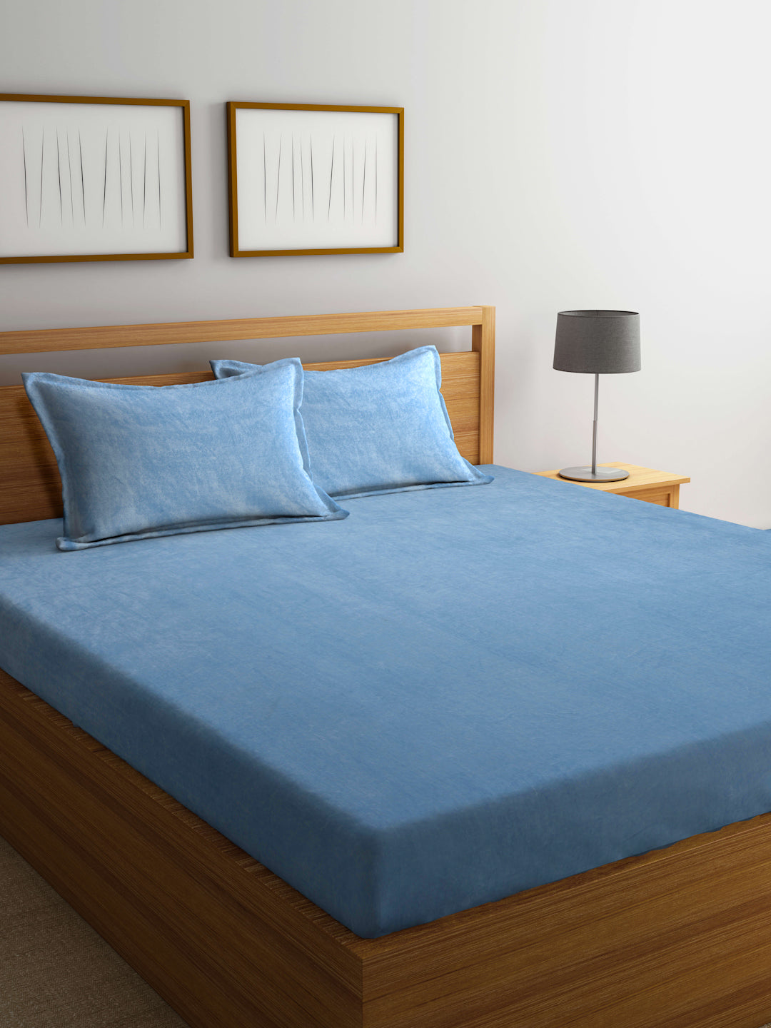 Winter Special Woolen Fleece King Size Bedsheets with 2 Pillow Covers by KLOTTHE®