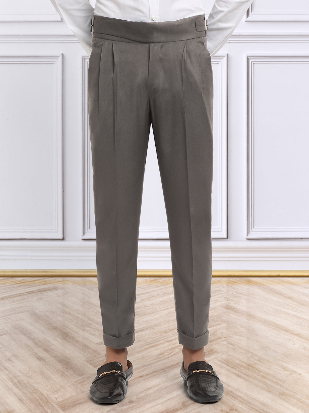 Italian Style Formal Gurkha Pant-Brown