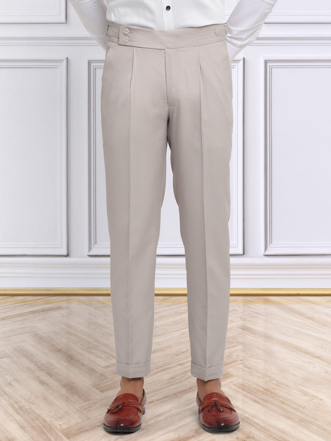 Italian Style Formal Gurkha Pant-Beige