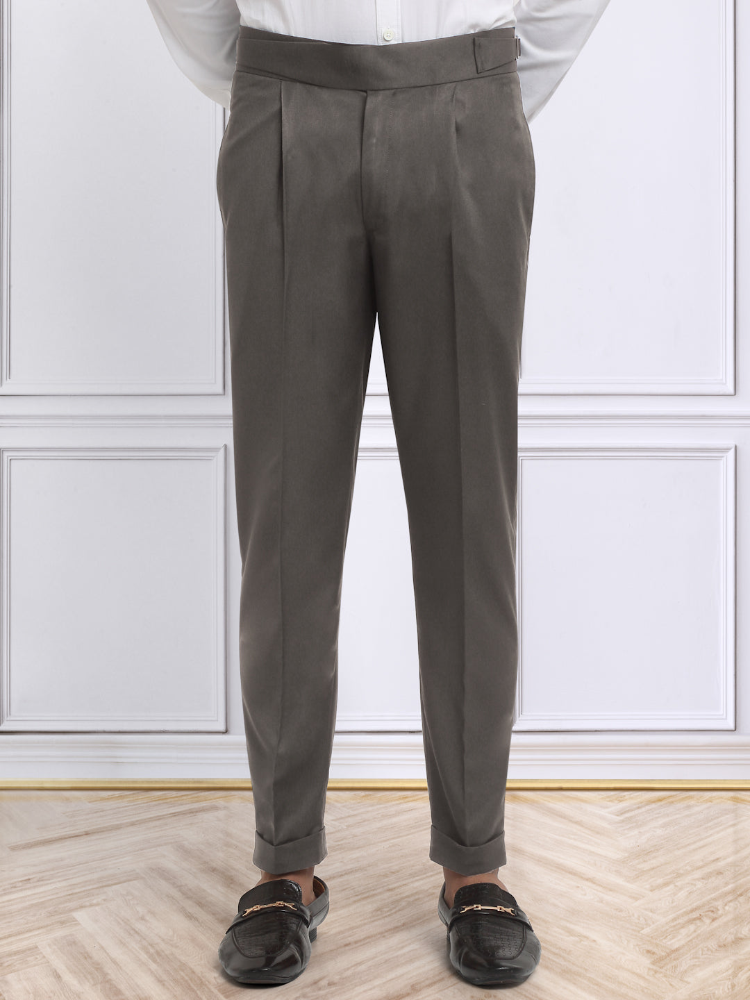 Italian Style Formal Gurkha Pant-Brown