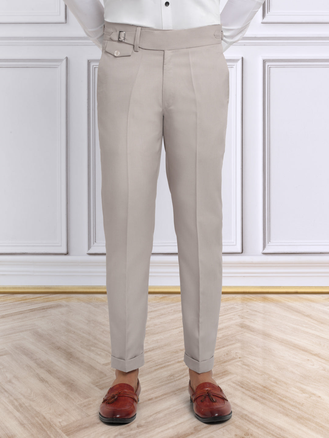 Italian Style Formal Gurkha Pant-Beige
