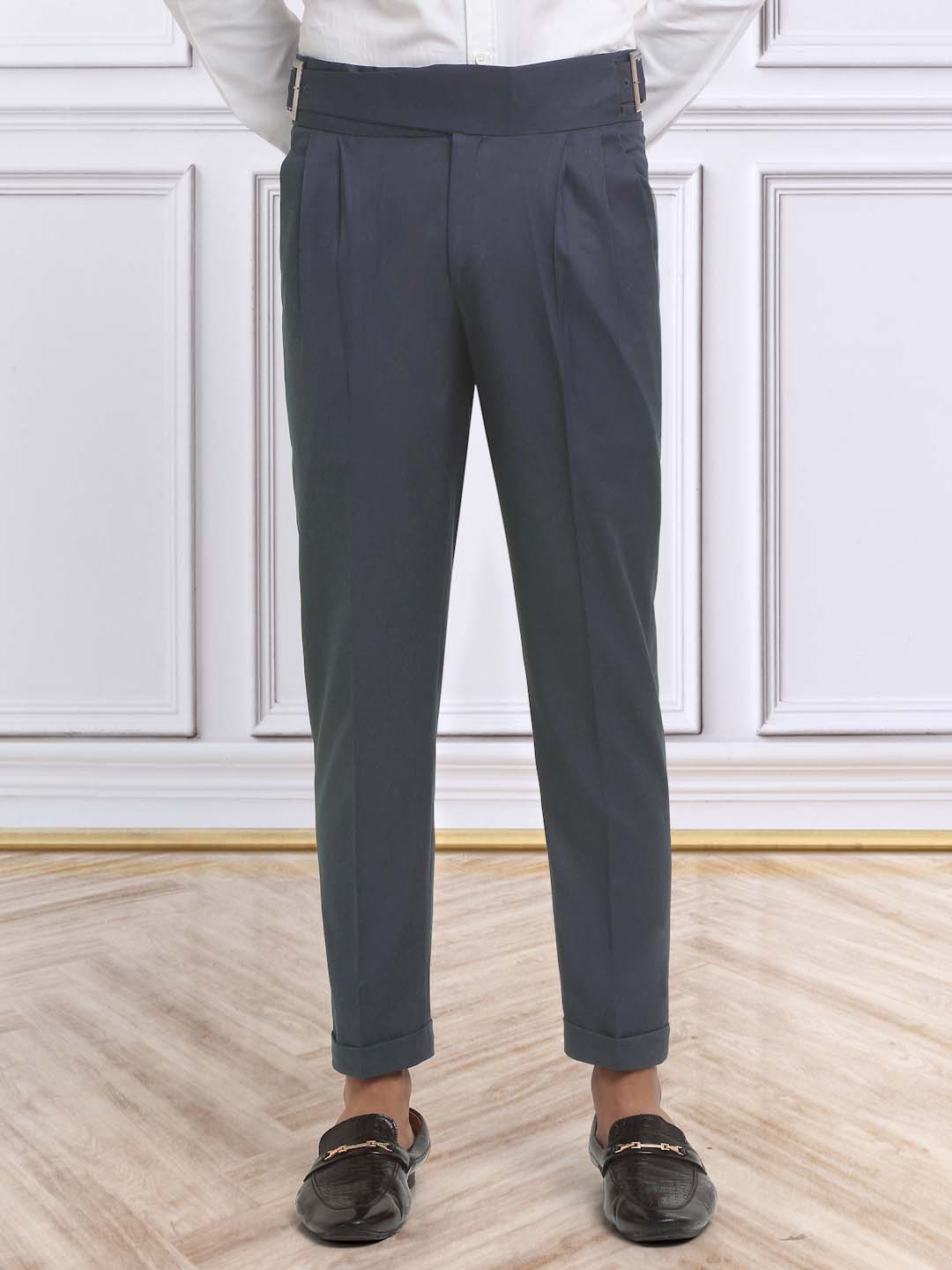 Italian Style Formal Gurkha Pant-LightBlue