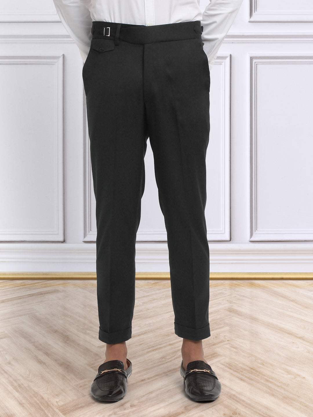 Italian Style Formal Gurkha Pant-Black