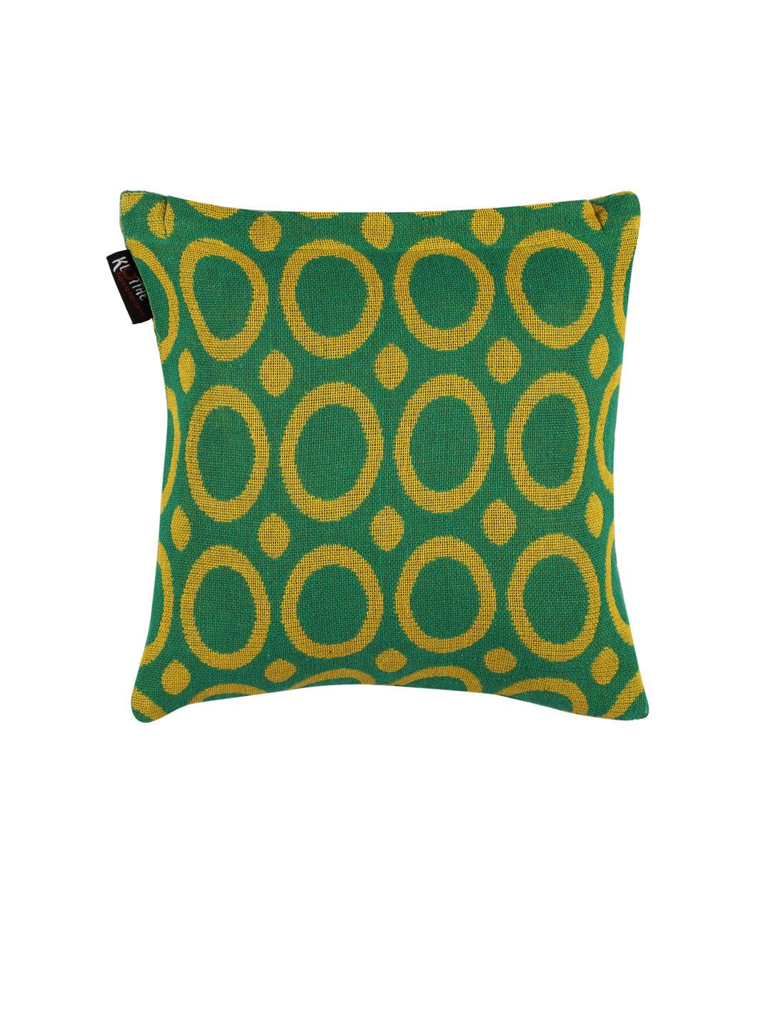 Klotthe Set of 5 Green 12"X12" Geometric Cotton Cushion Covers