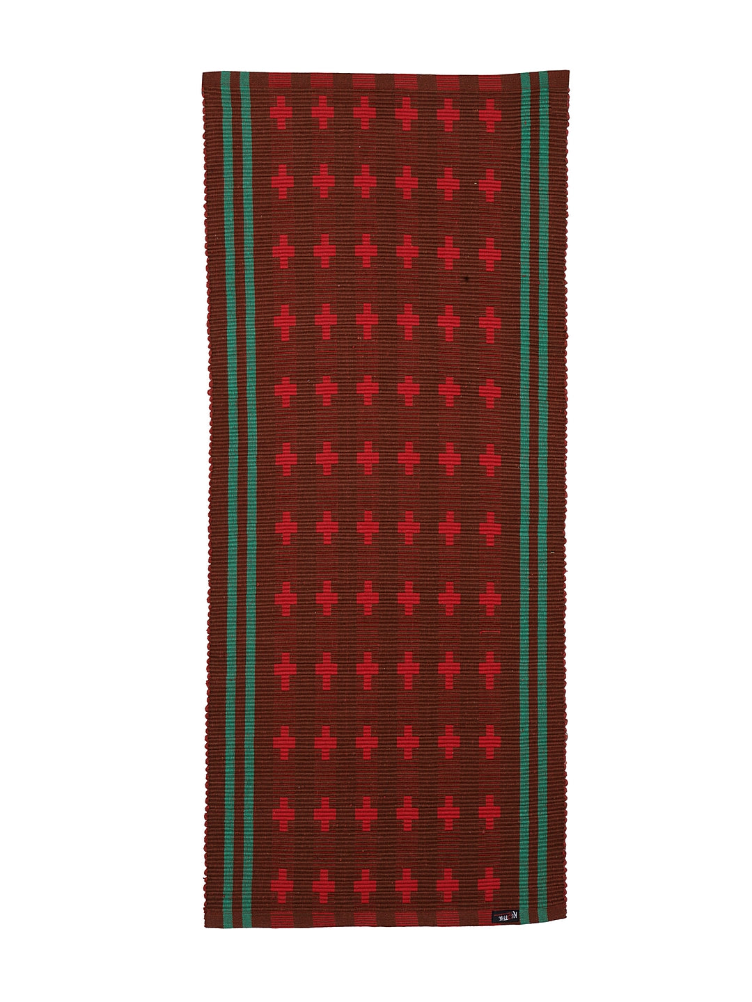 Klotthe Red Geometric Cotton Anti-Skid Rugs