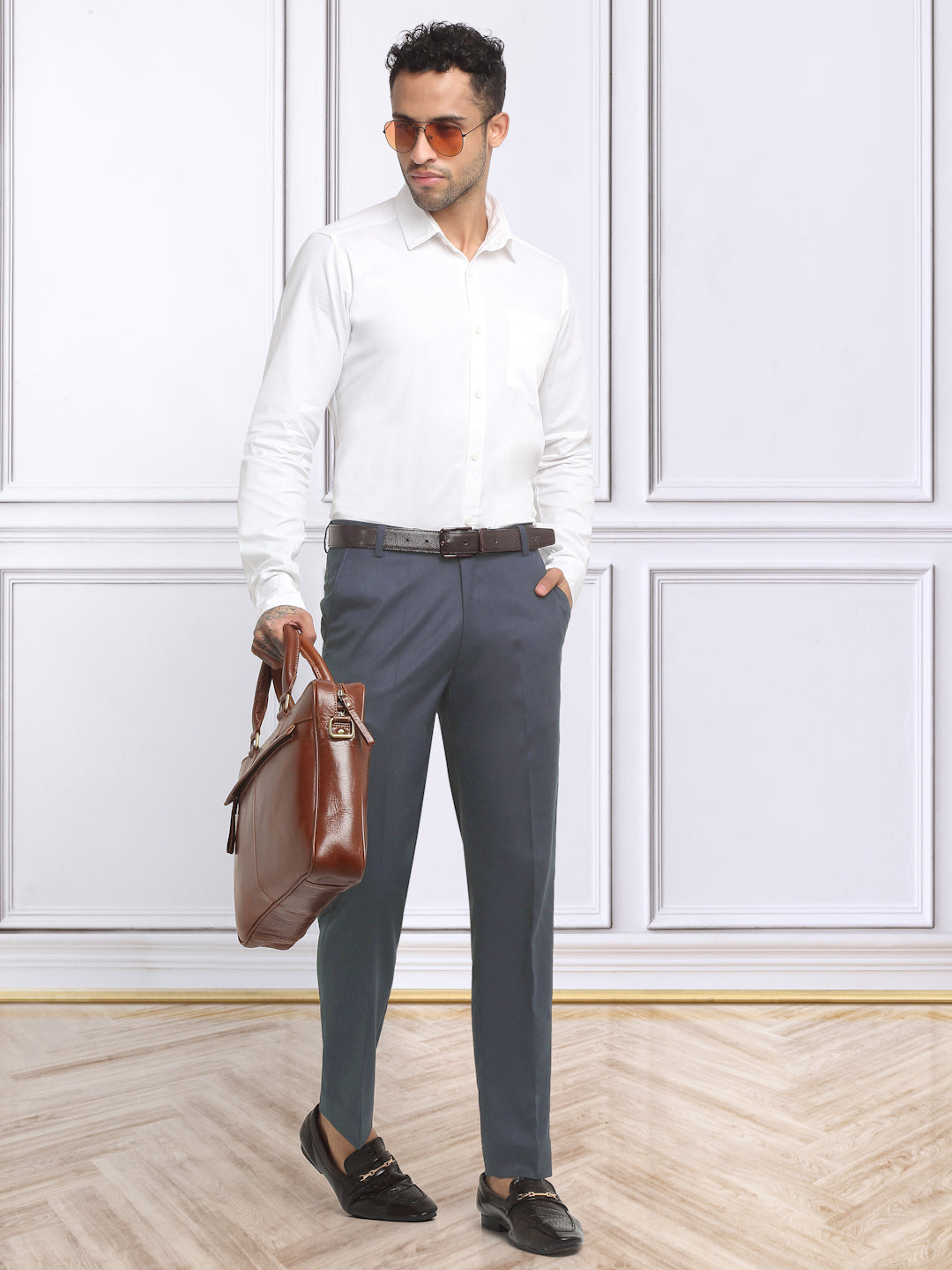 Klotthe Men's Slim Fit Formal Trouser