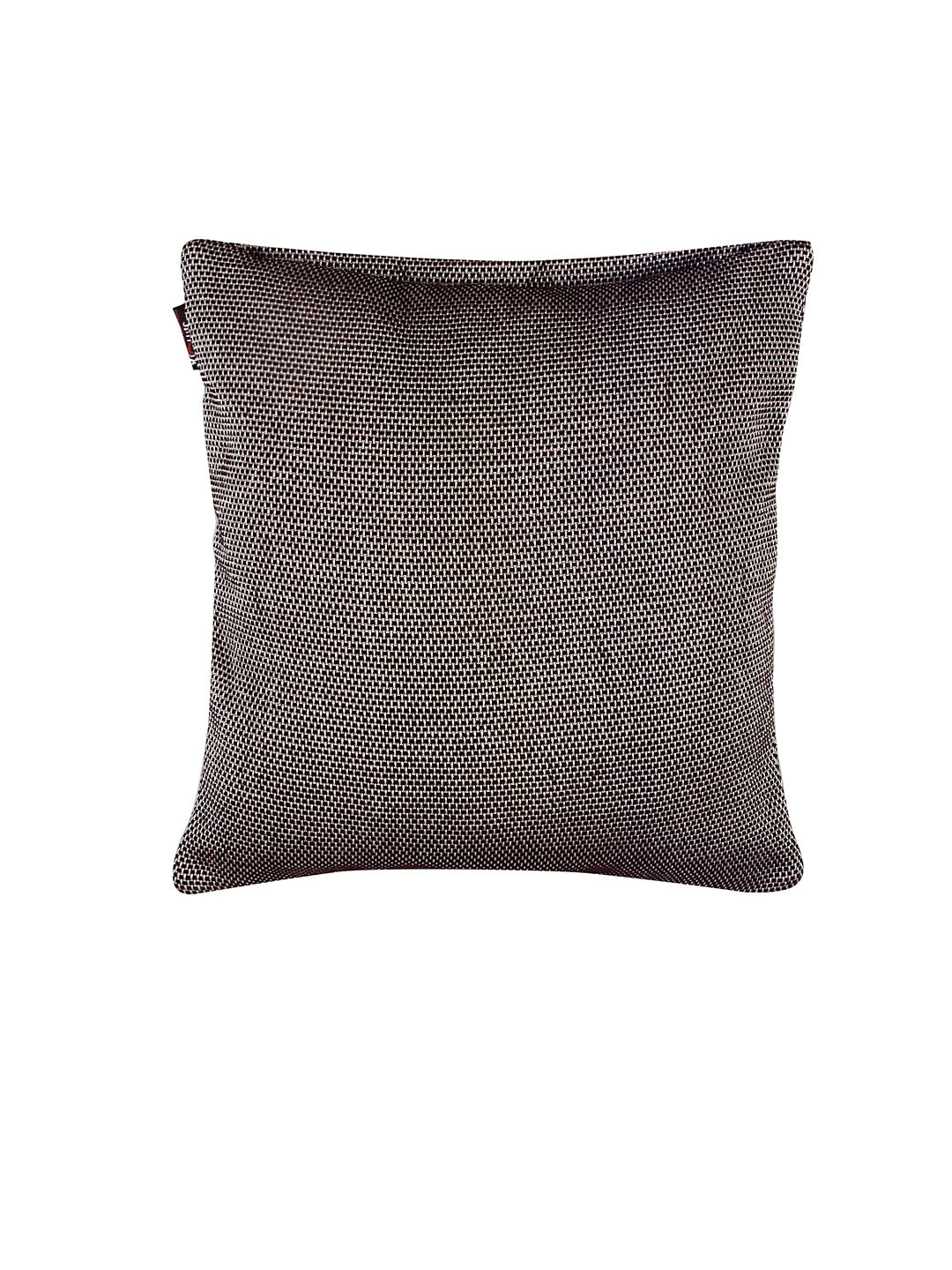 KLOTTHE Set of 5 Brown Polycotton Self Design Cushion Covers (30X30 cm)
