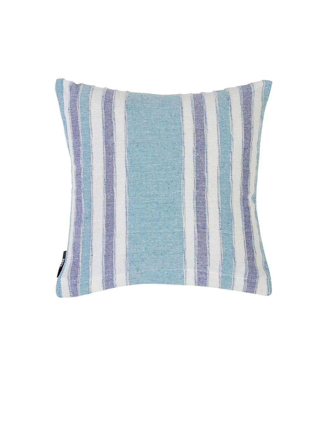 KLOTTHE Set of Five Blue Poly Cotton Cushion Covers With Microfibre Fillers (35X35 cm)