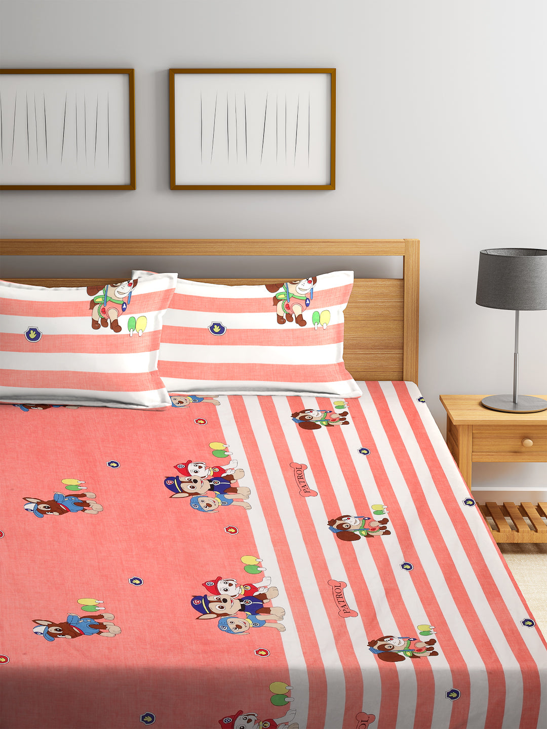 King Size Cotton Elasticated Bed Sheet Set with 2 Pillow Covers for Double Bed by KlottheĀ® (260 x 225cm)