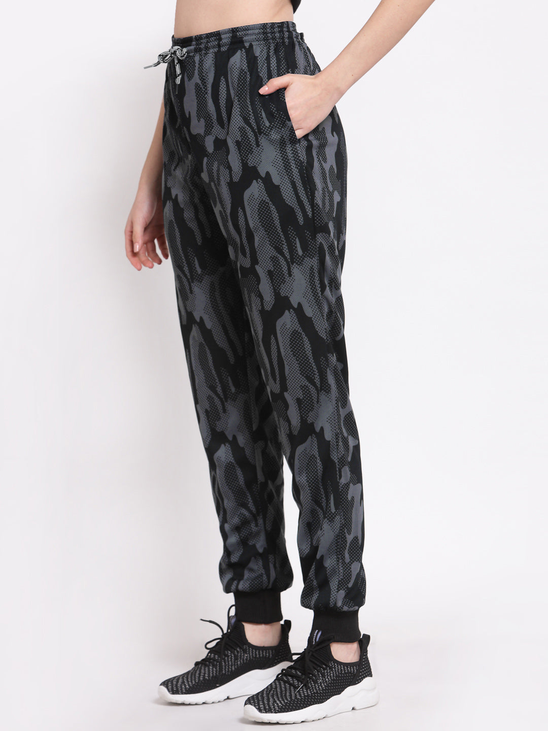 Klotthe Women Grey Self Design Regular Fit Track Pants