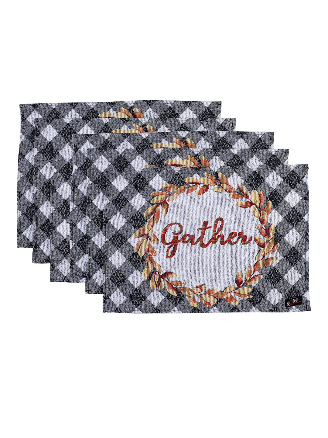 Klotthe Set of 6 Woven Multicolor Dining Table Mats