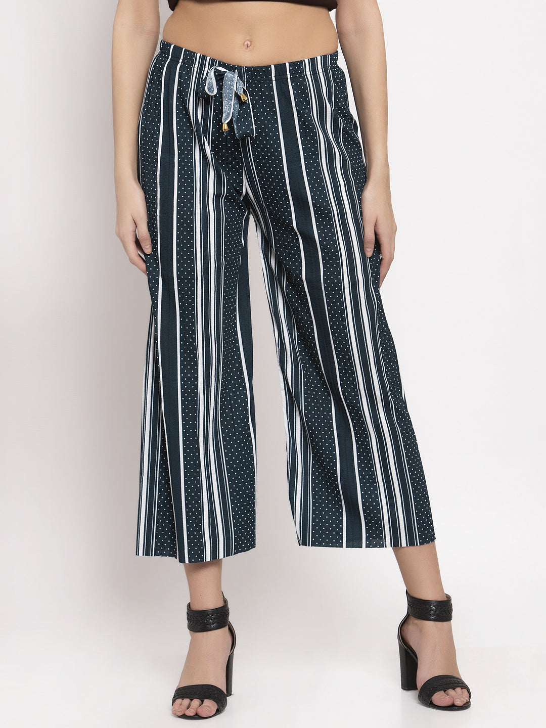 KLOTTHE Set of Two Multi Viscose Rayon Printed Women Palazzos