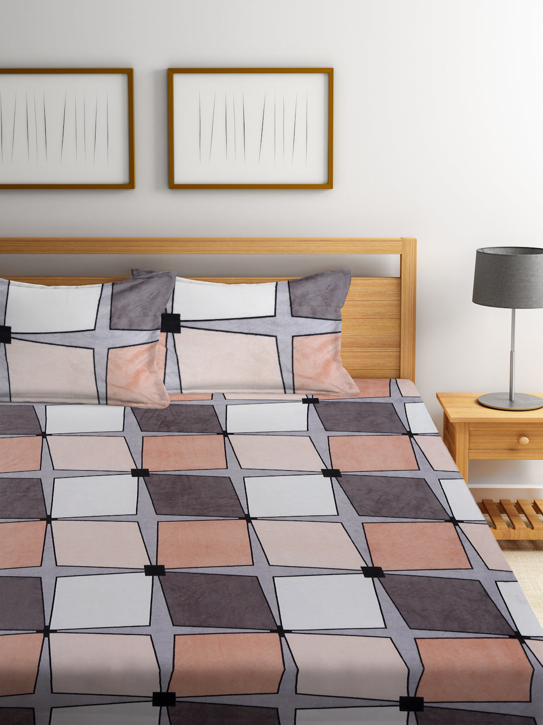 Woolen Fleece King Size Bedsheet with 2 Pillow Covers by KLOTTHE® (Winter Special)