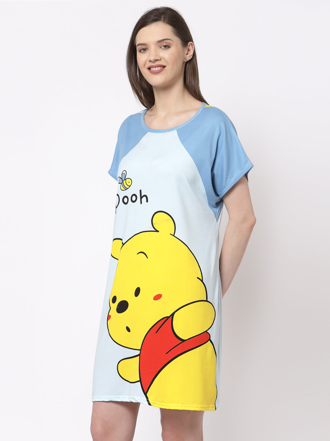 Klotthe Women MultiColor Cartoon Printed Cotton Blend Long Top