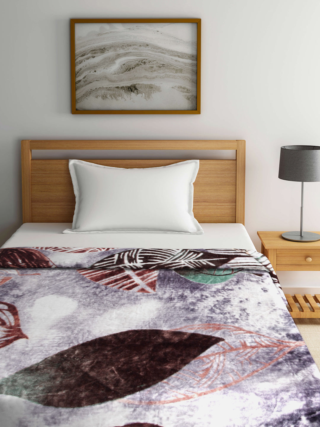 Klotthe Unisex Multi Floral Heavy Winter 1000 GSM Single Bed Blanket