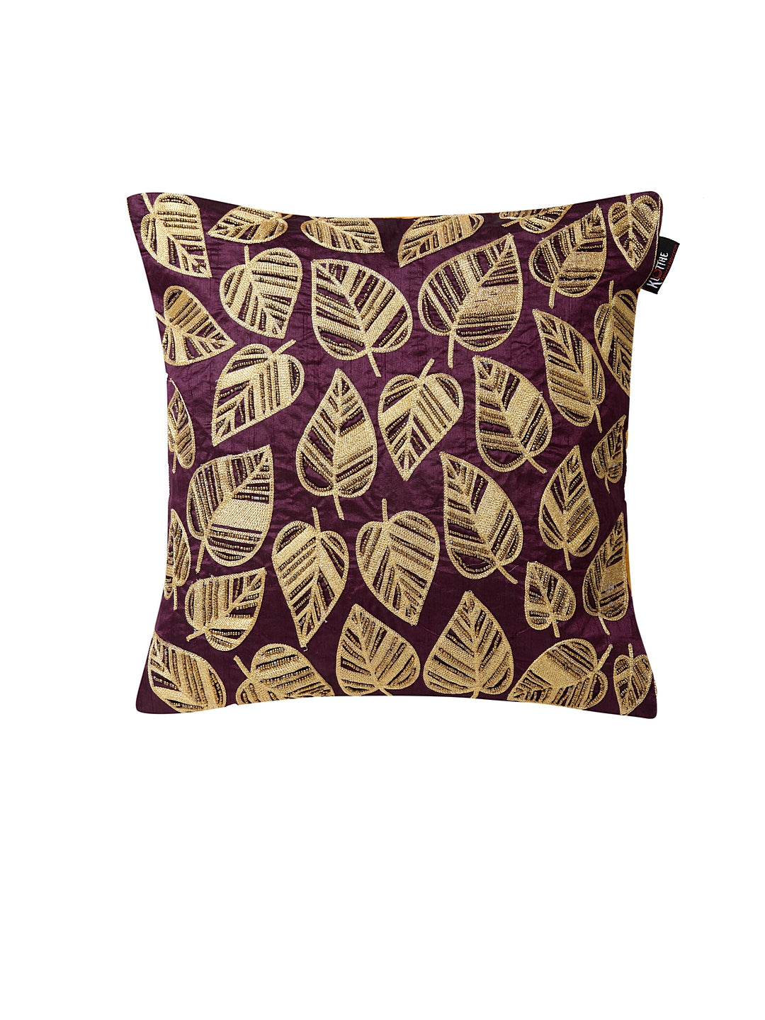 KLOTTHE Set of Two Purple Poly Cotton Cushion Covers With Microfibre Fillers (40X40 cm)