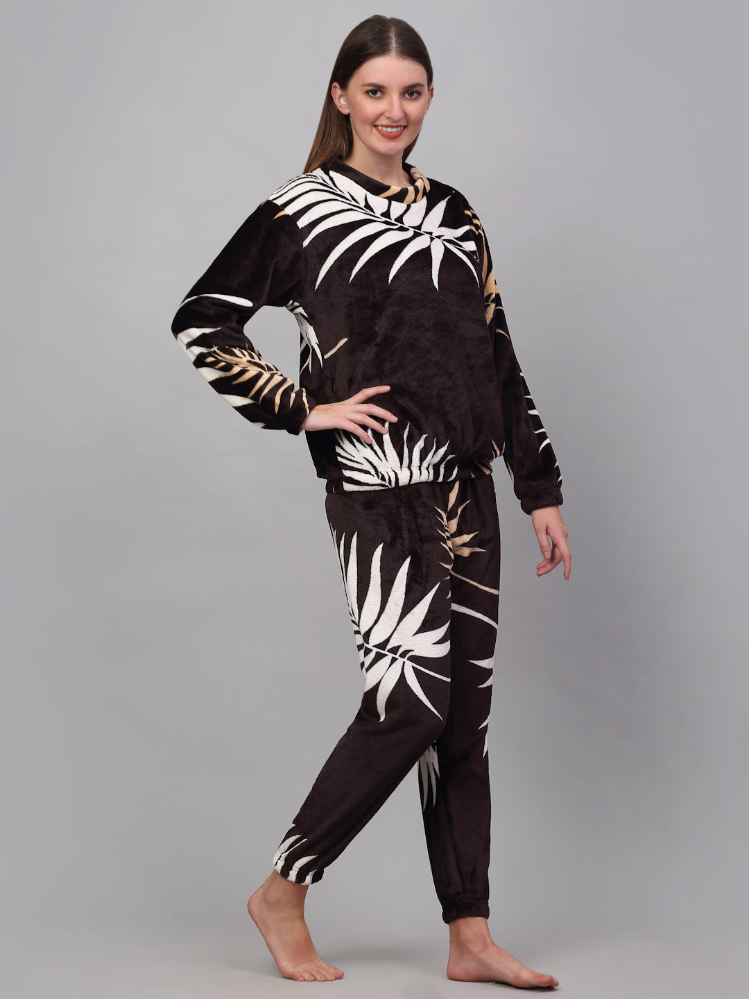 Klotthe Women MultiColor Printed Wool Blend Night Suit