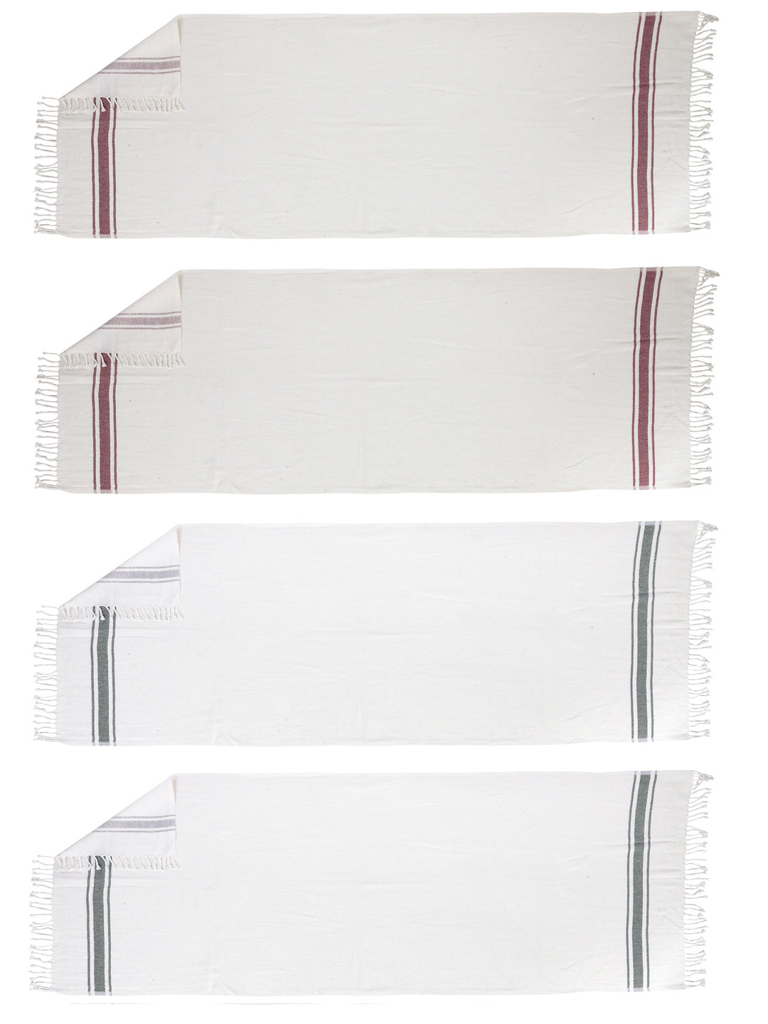 Klotthe Unisex Set of 4 Solid 233 GSM Bath Towels