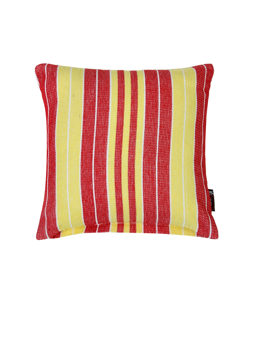 KLOTTHE Set of Five Red Poly Cotton Cushion Covers With Microfibre Fillers (35X35 cm)