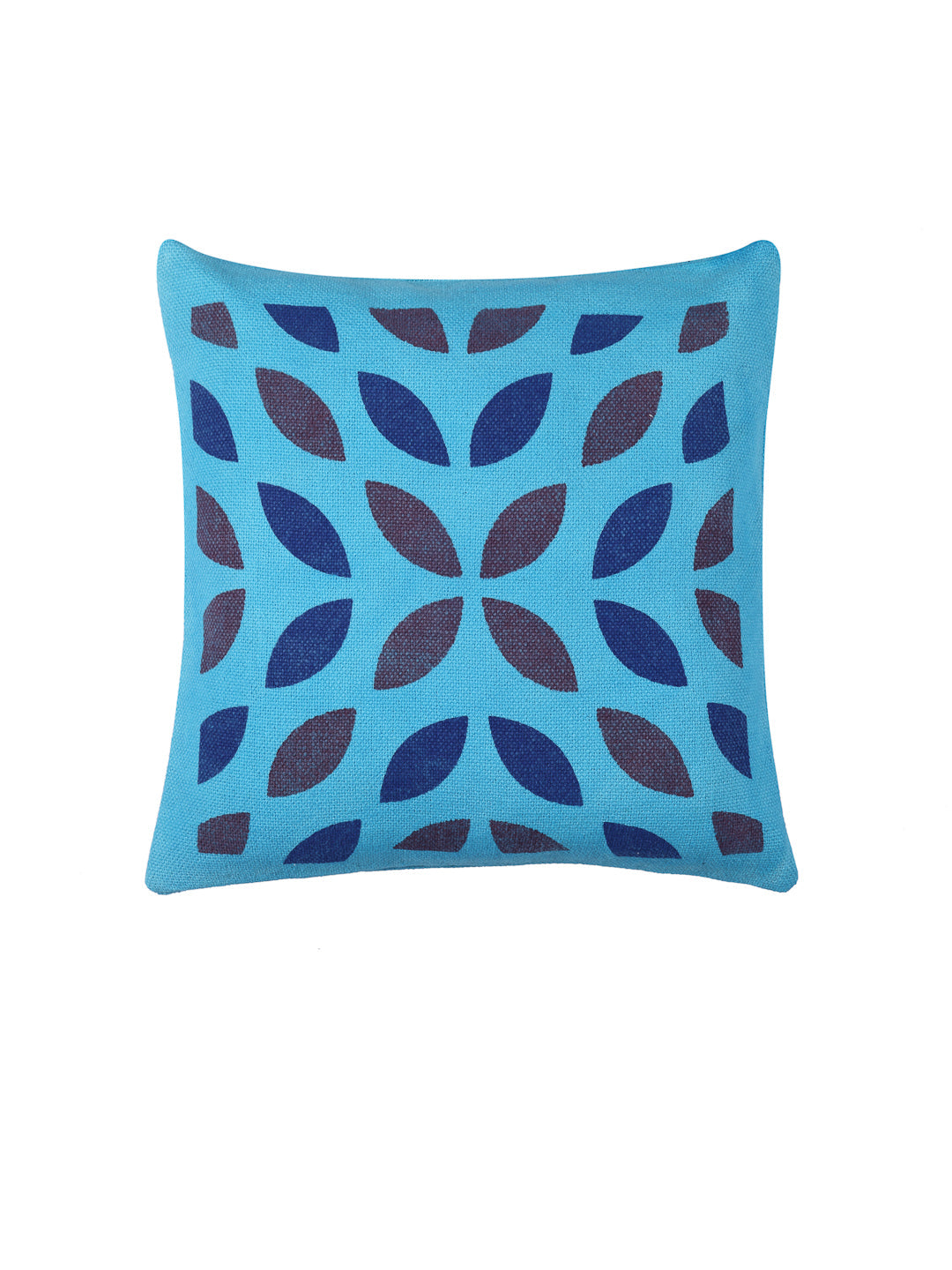 KLOTTHE Set of 5 Blue Polycotton Floral Cushion Covers (40X40 cm)
