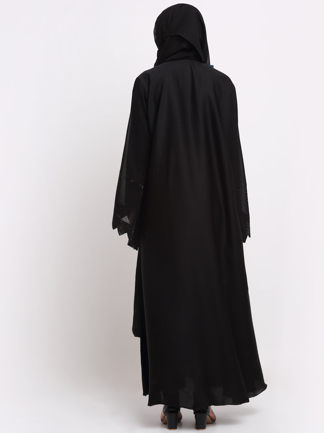 Klotthe Women Black Solid Burqa With Scarf