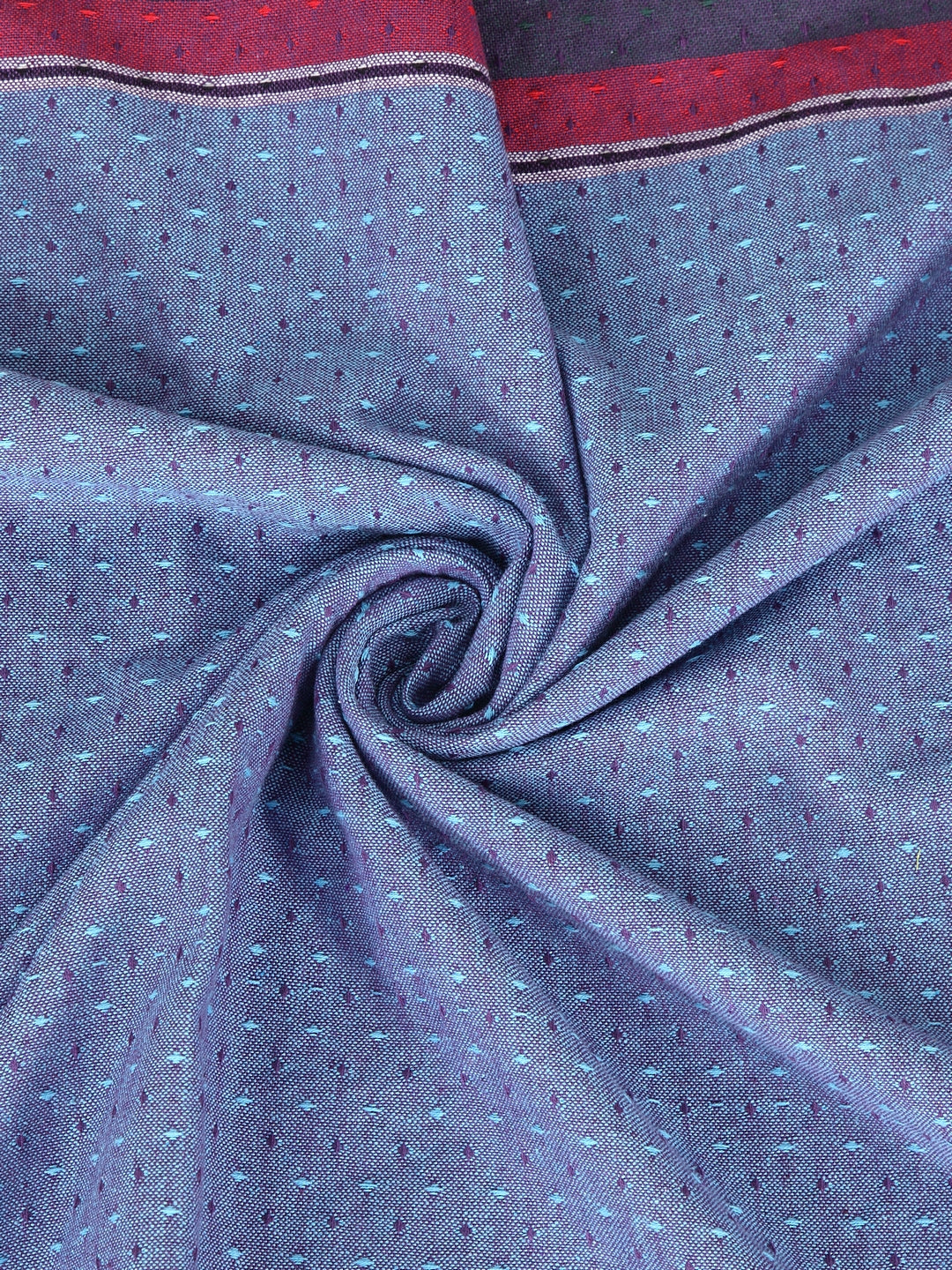 Klotthe Blue Cotton Solid Table Cover