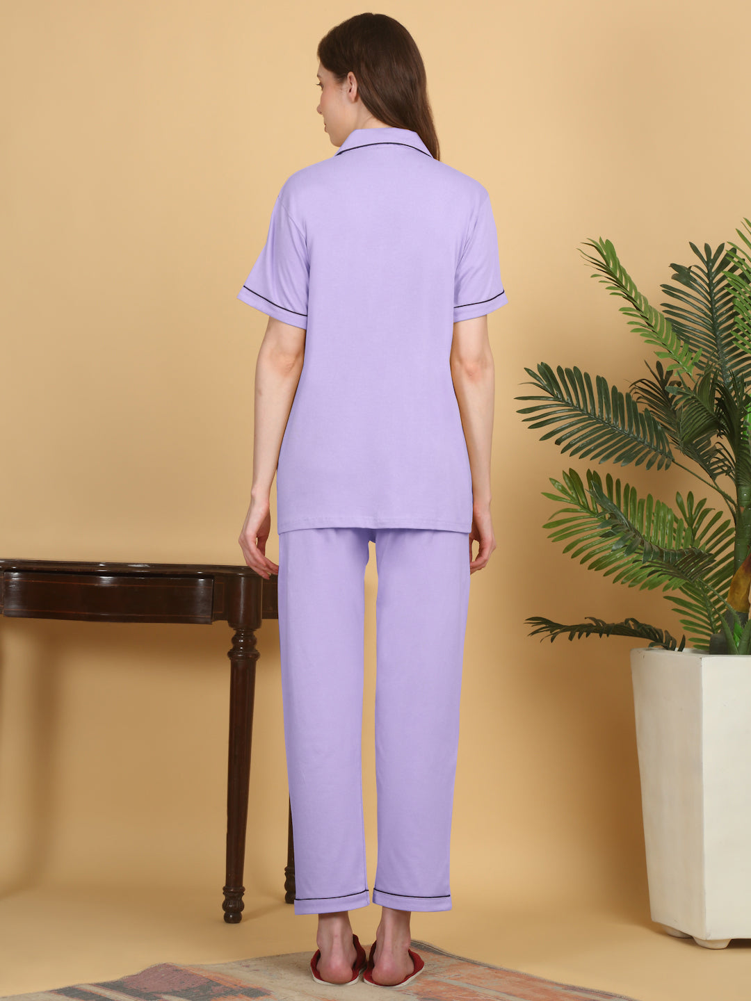 Solid Cotton Night Suits for Women by KLOTTHEĀ®