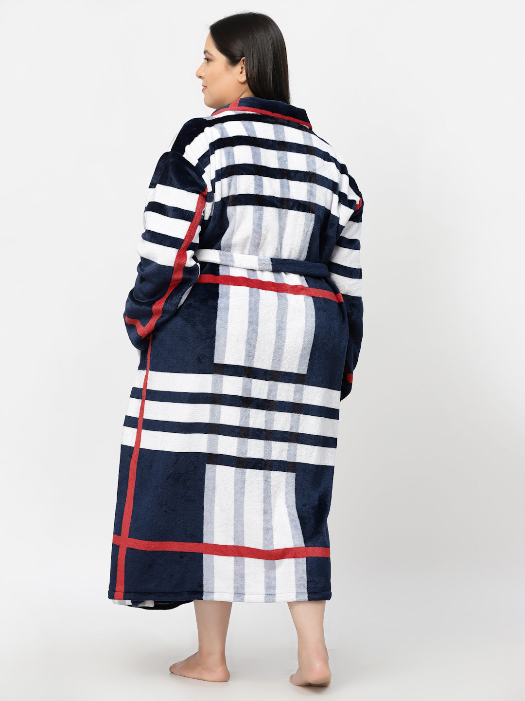 Klotthe Women MultiColor Printed Bath Robe With Belt