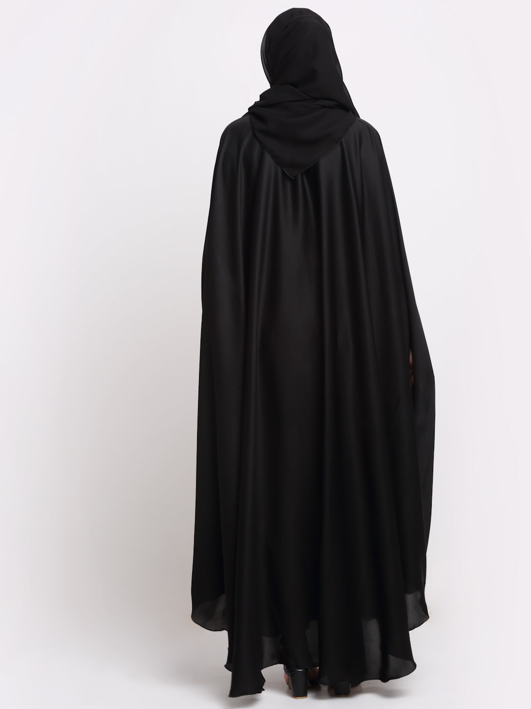 Klotthe Women Black Solid Burqa With Scarf