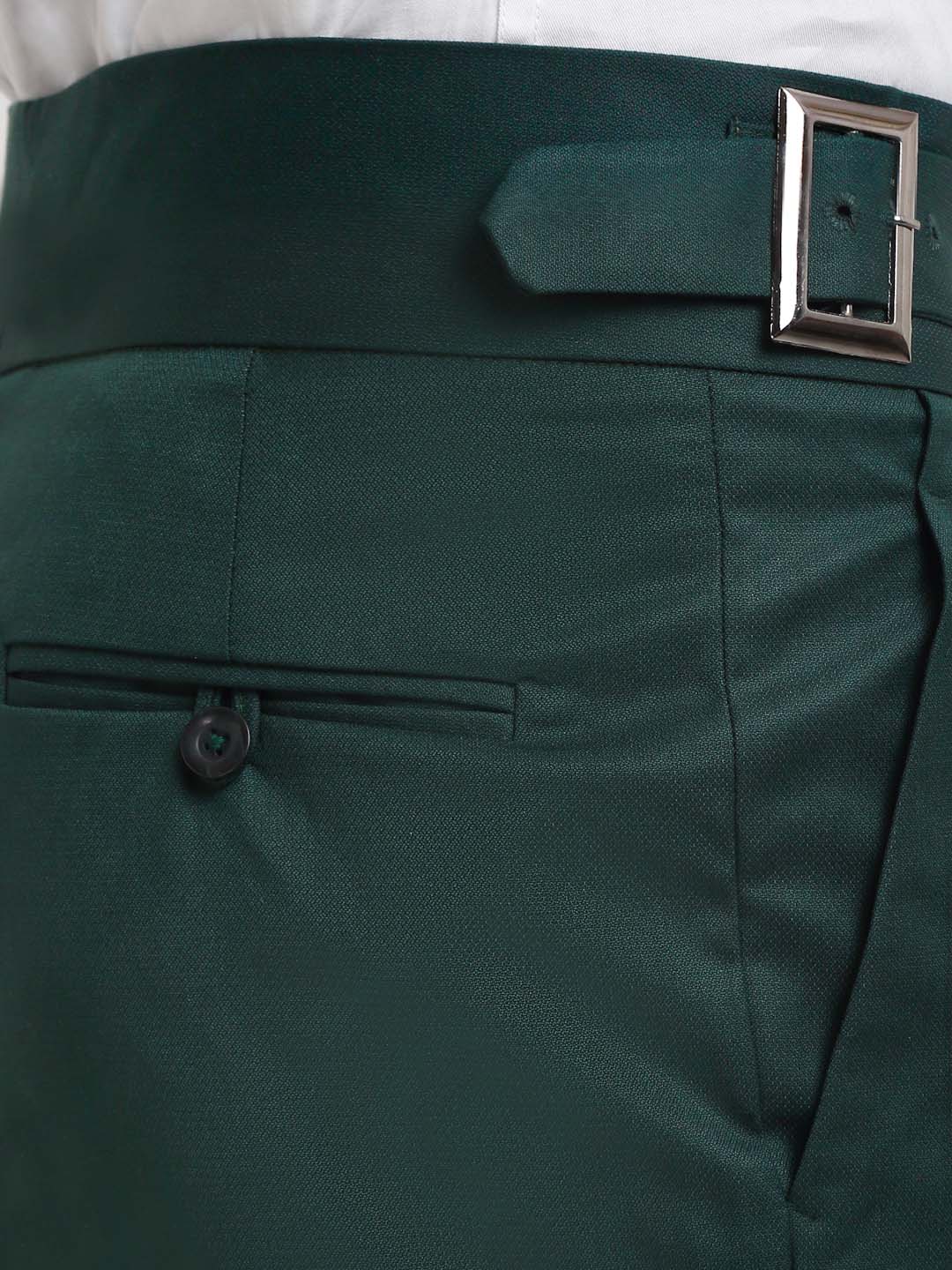 Italian Style Formal Gurkha Pant-BottleGreen