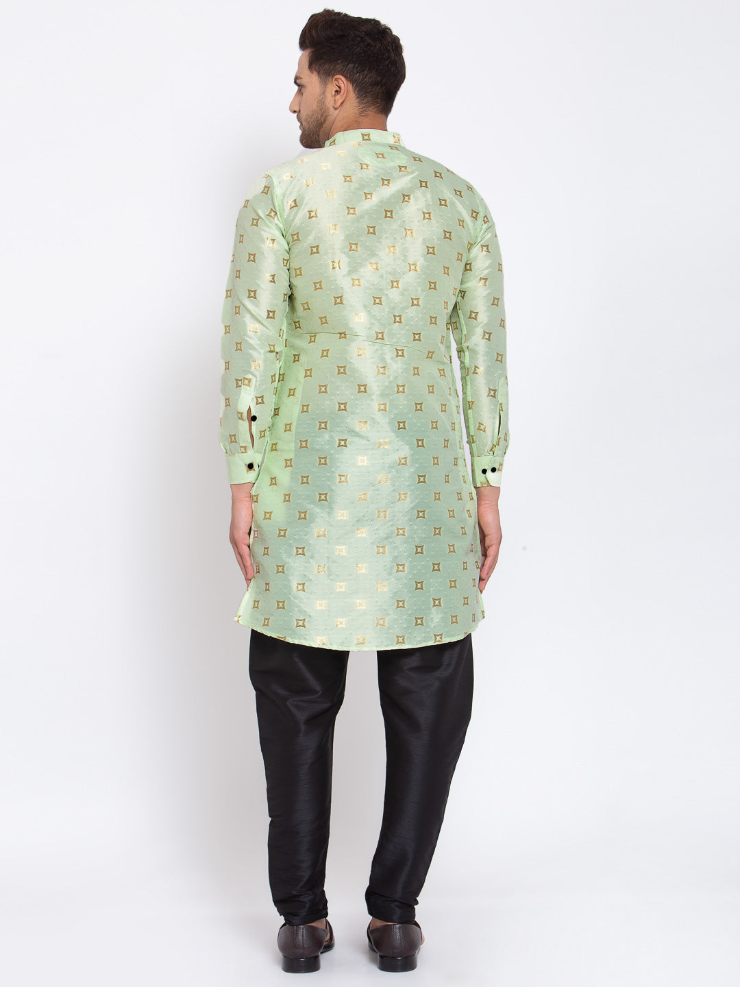 KLOTTHE Green Cotton Geometric Kurta