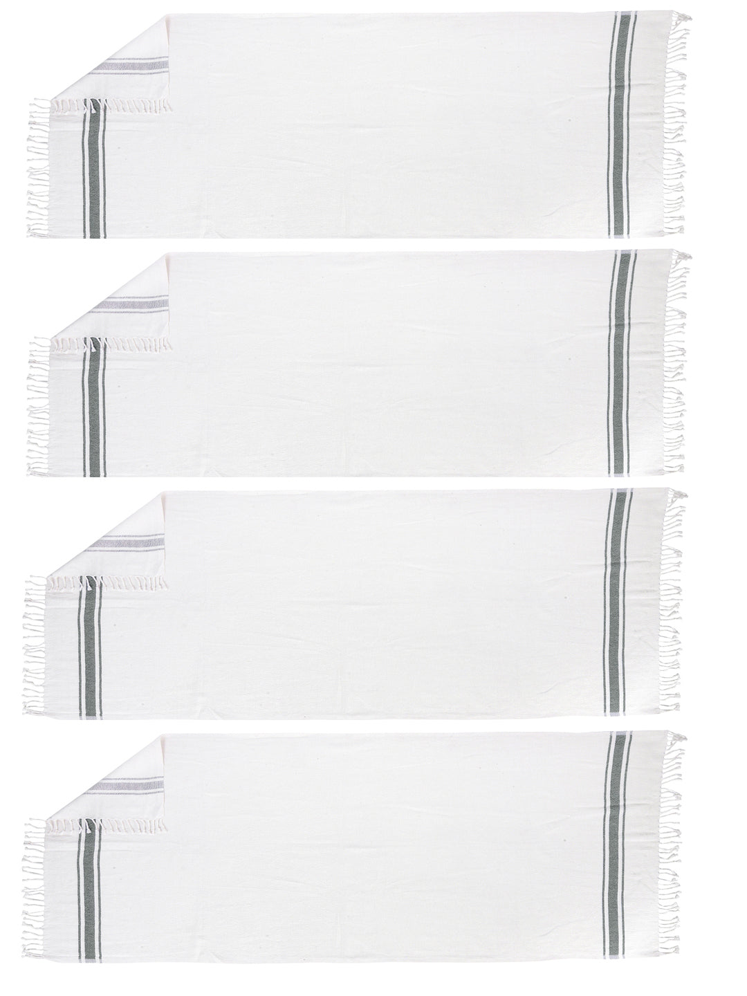 Klotthe Unisex Set of 4 Solid 233 GSM Bath Towels