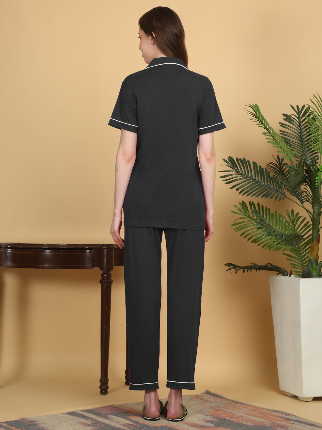 Solid Cotton Night Suits for Women by KLOTTHEĀ®