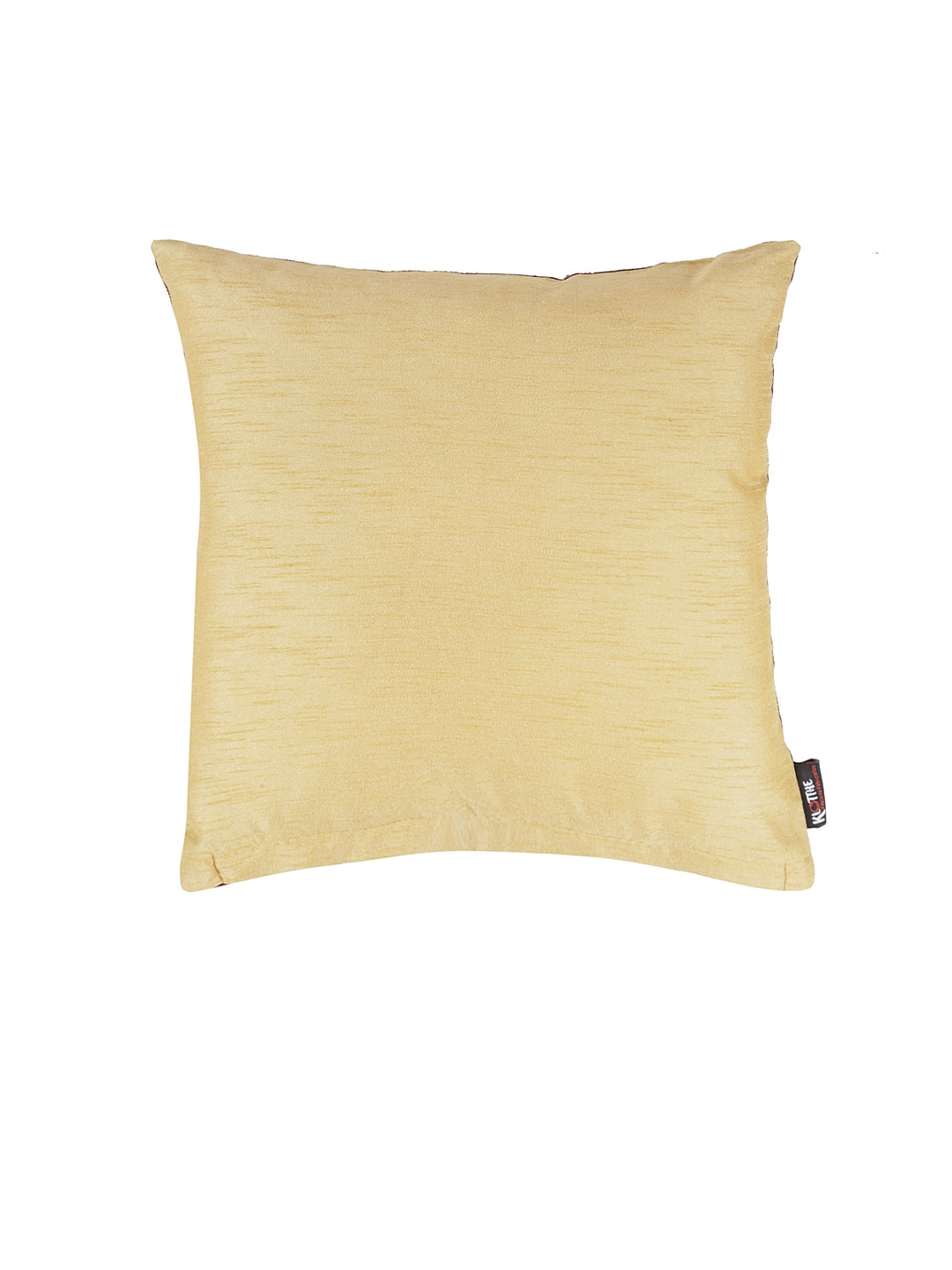 Klotthe Velvet Brown Colourblocked Set of 5 Cushion Cover (40X40 cm)