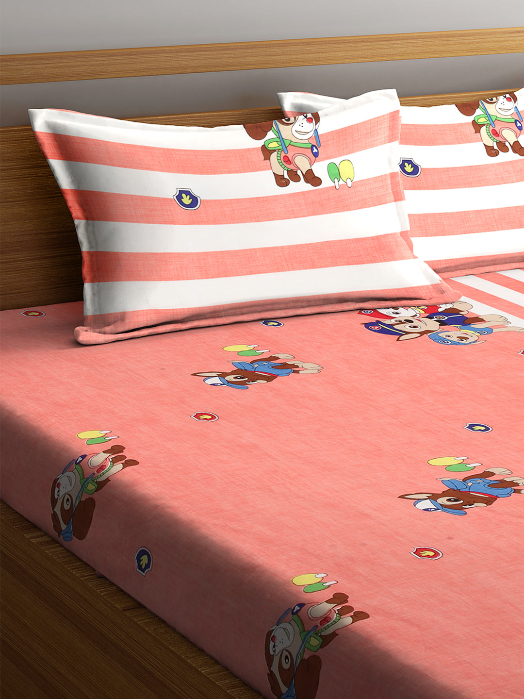 King Size Cotton Elasticated Bed Sheet Set with 2 Pillow Covers for Double Bed by KlottheĀ® (260 x 225cm)