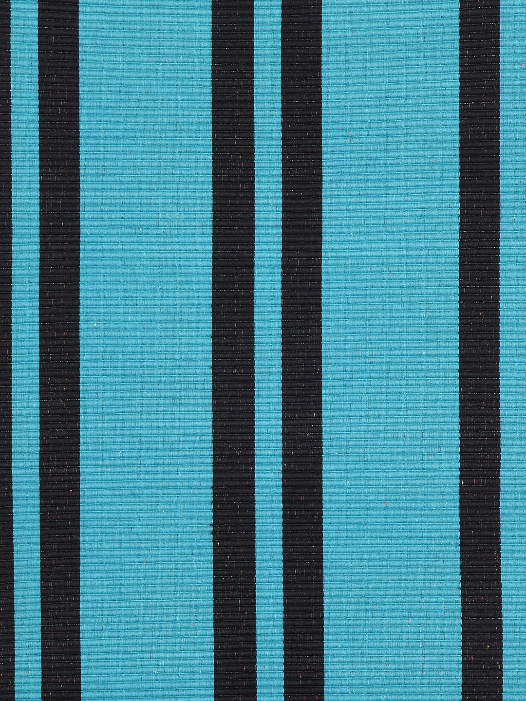 Klotthe Blue Striped Cotton Anti-Skid Rugs