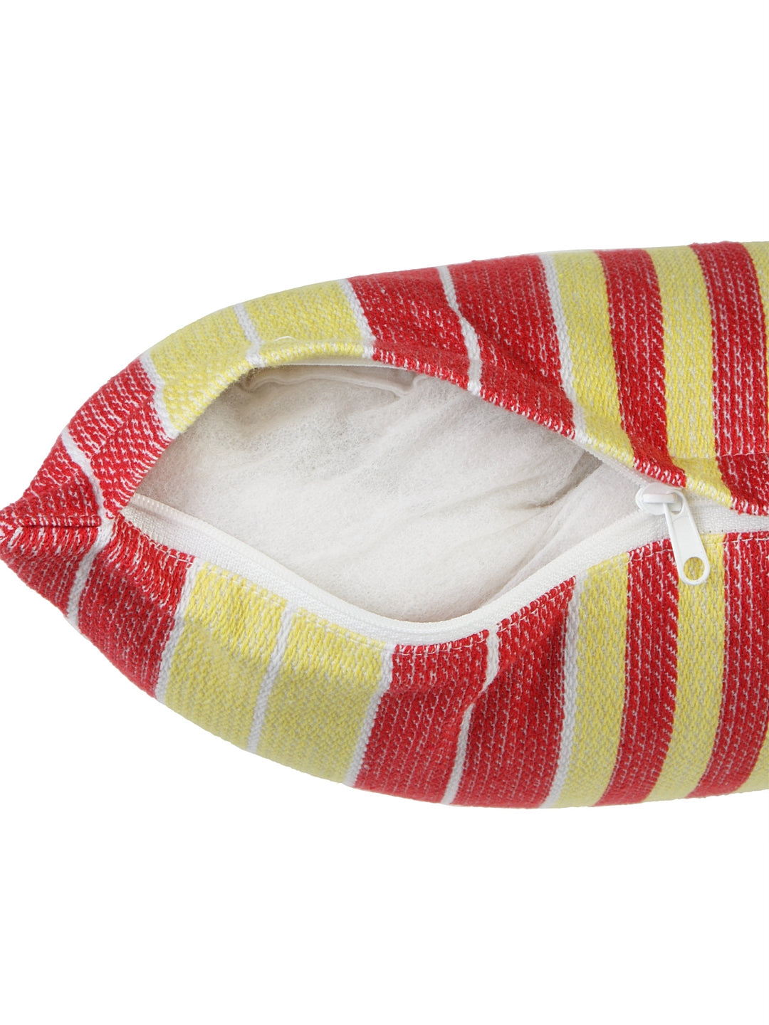 KLOTTHE Set of Five Red Poly Cotton Cushion Covers With Microfibre Fillers (35X35 cm)