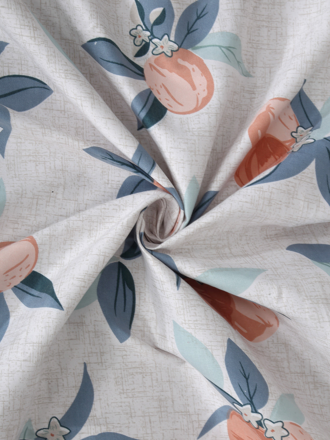 Klotthe Multi Cotton Blend Printed Elasticated Double Bedsheet with 2 Pillow Covers (270X270 cm)