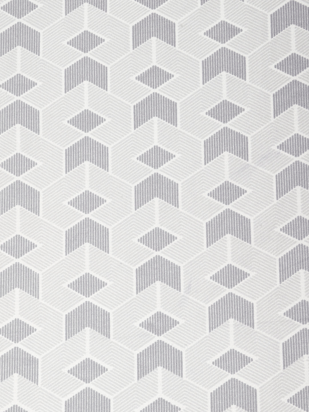 Klotthe Grey Geometric 300 TC Cotton Blend Fitted Double Bedsheet with 2 Pillow Covers