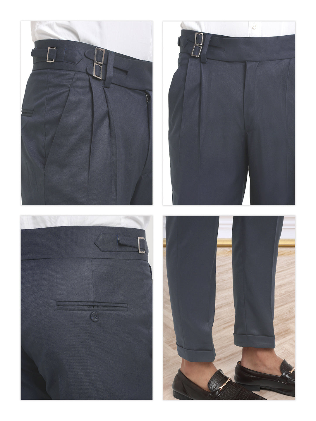 Italian Style Formal Gurkha Pant-LightBlue
