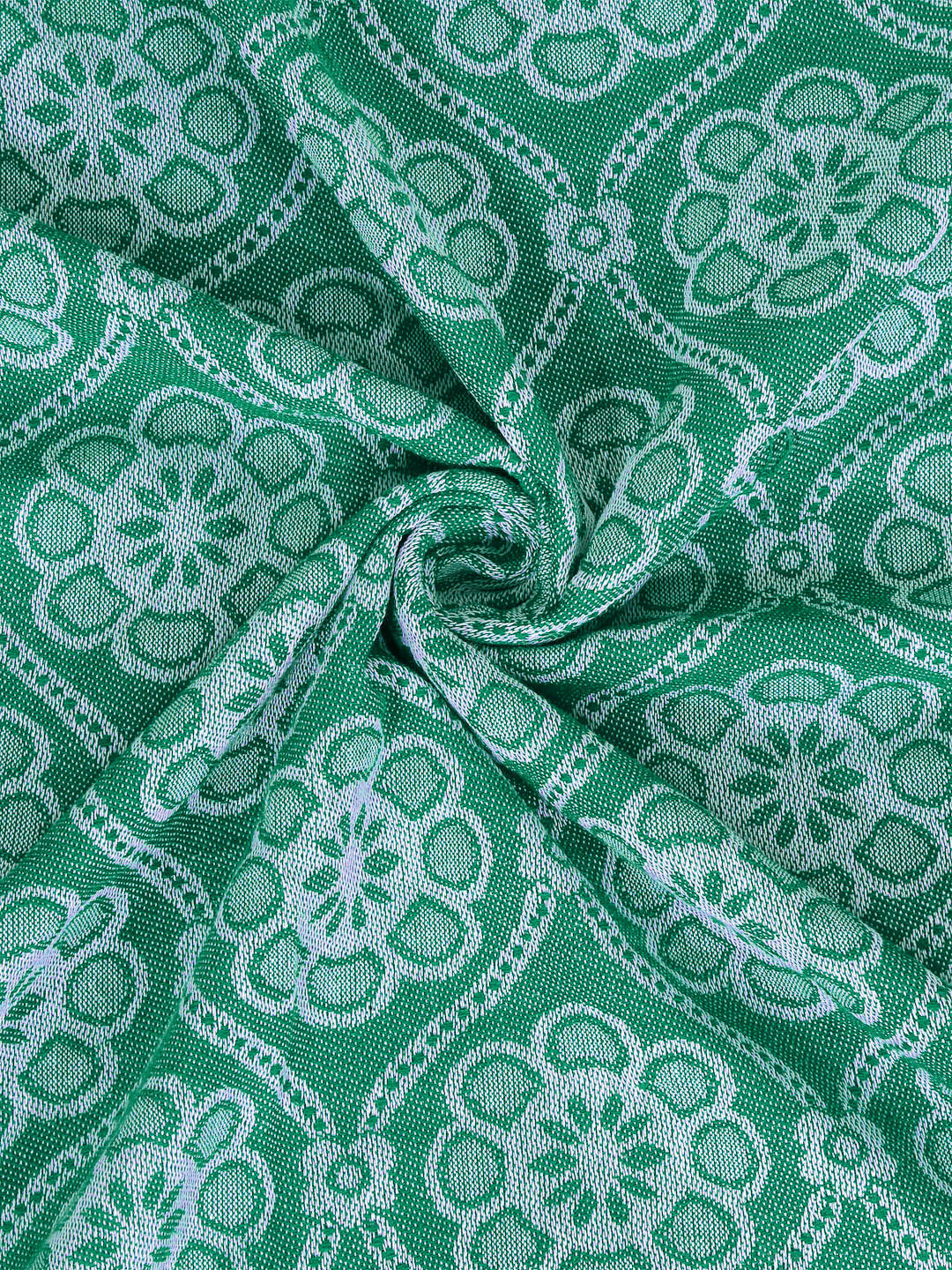 100% Pure Cotton King Size Handwoven Bed Cover with Two Pillow Covers by KLOTTHEĀ® (Green)