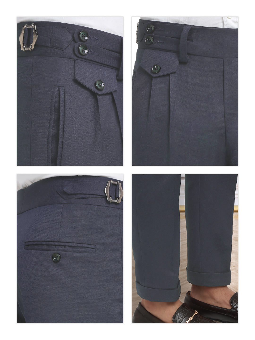 Italian Style Formal Gurkha Pant-LightBlue