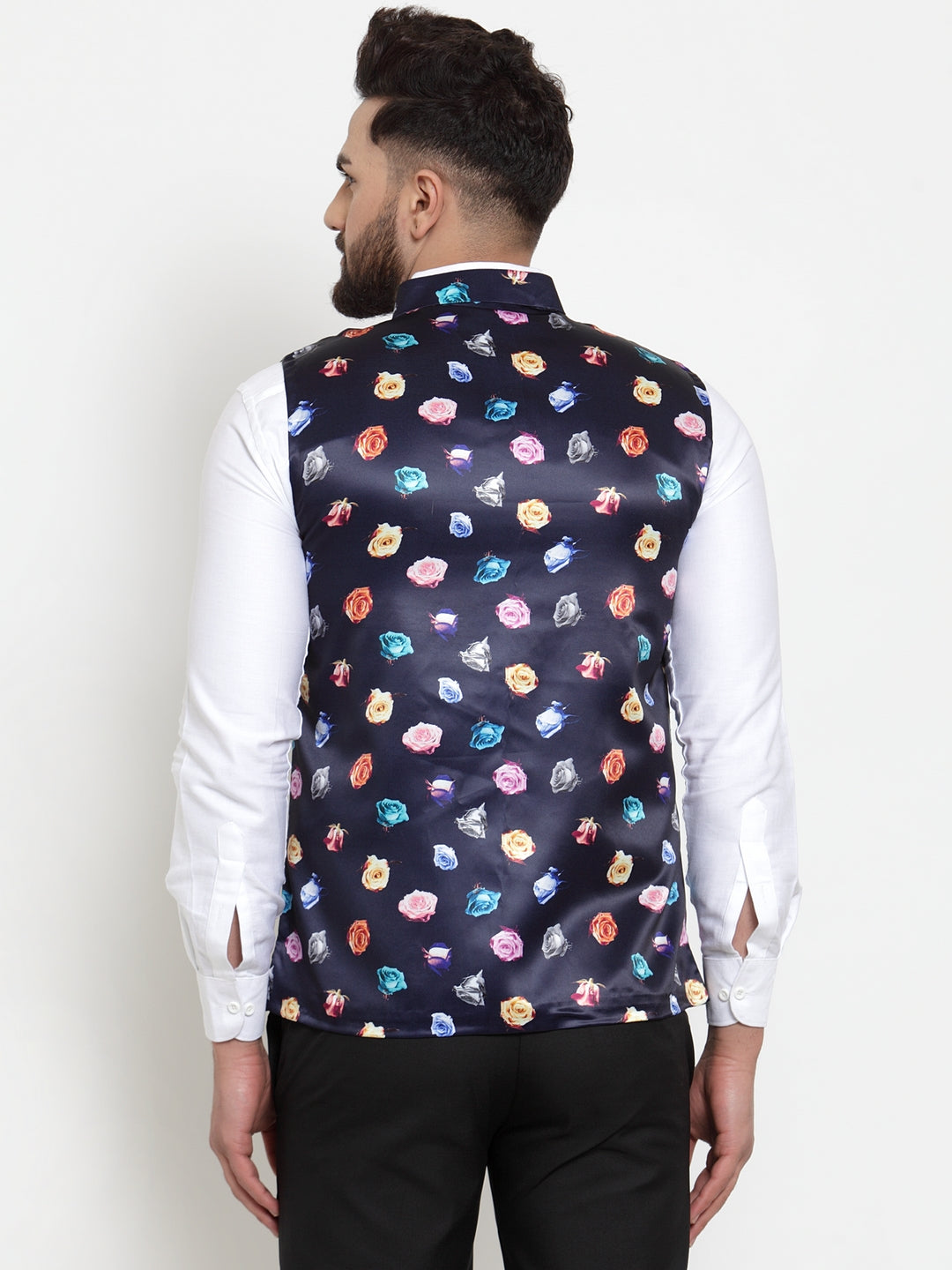 Blue Polyrayon Party Nehru Jackets