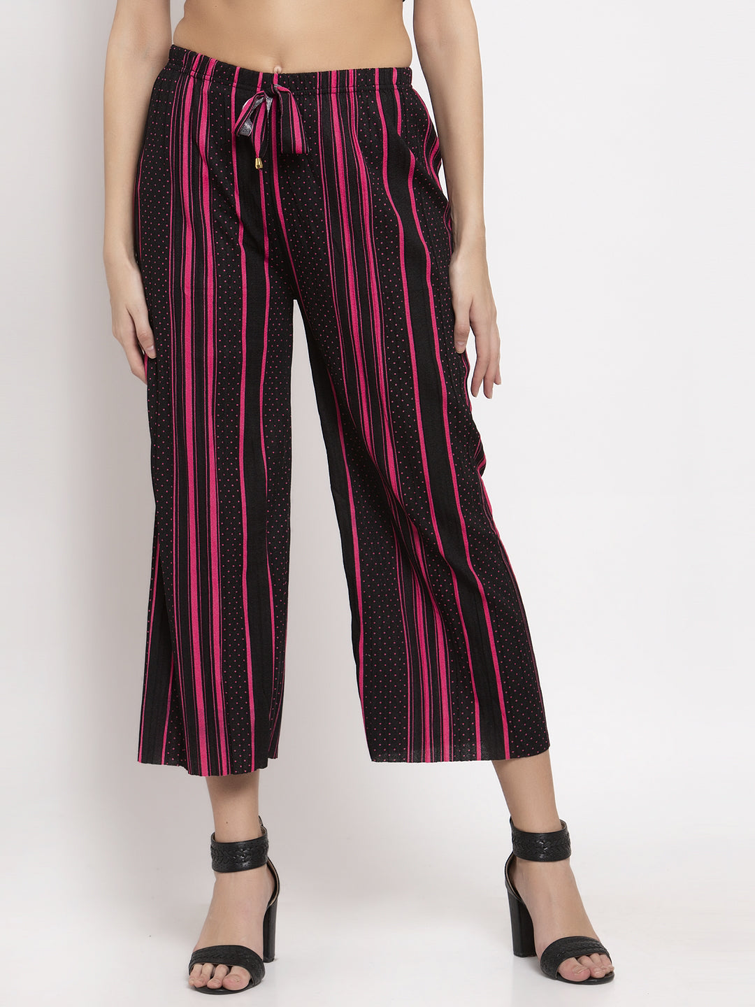 KLOTTHE Set of Two Multi Viscose Rayon Printed Women Palazzos