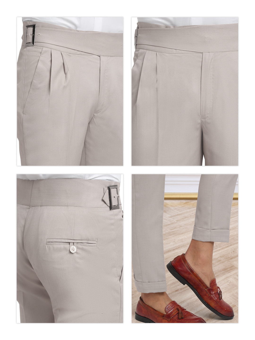 Italian Style Formal Gurkha Pant-Beige