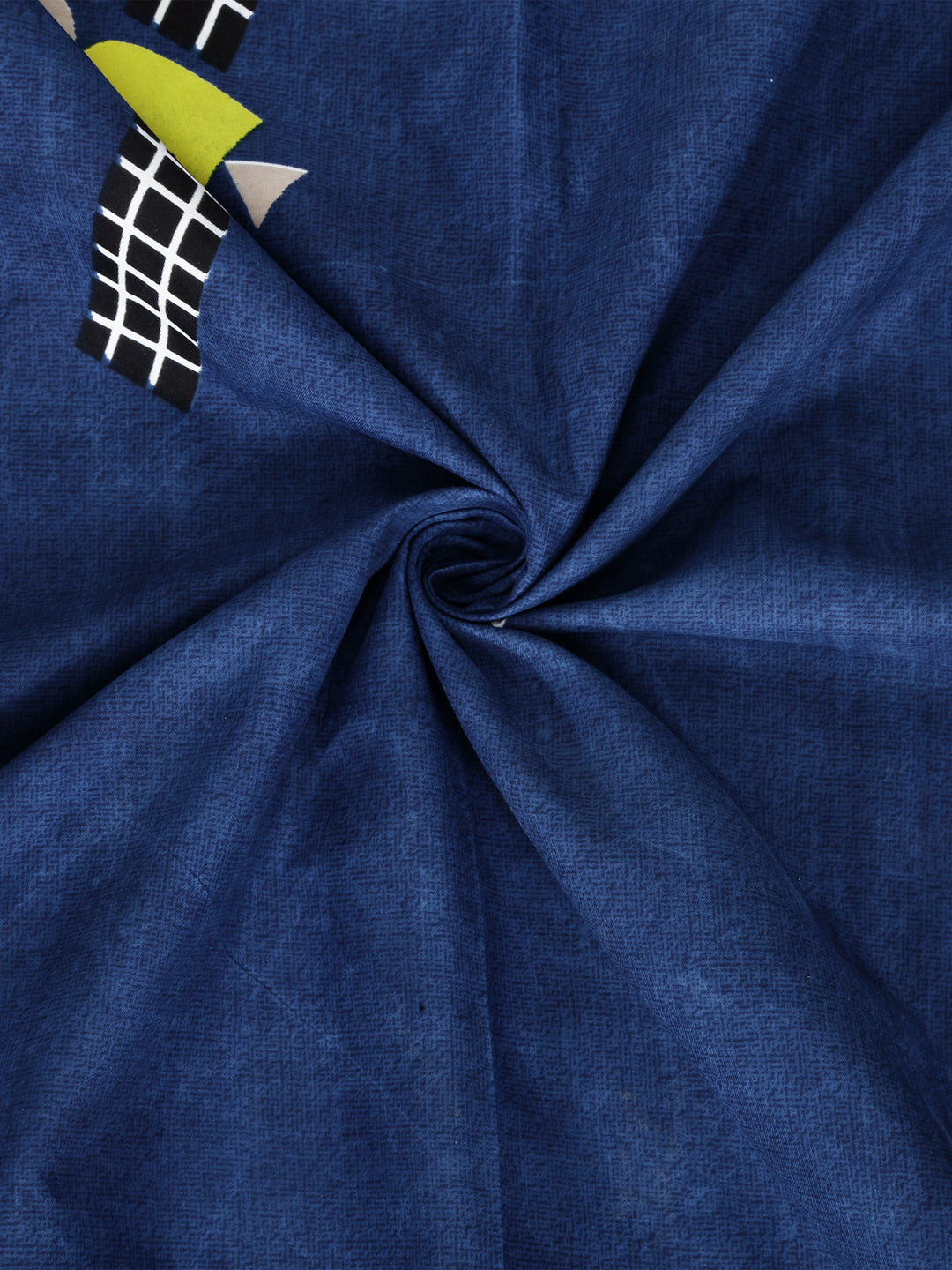 Klotthe Blue Kids Print Cotton Blend Single Bedsheet with Pillow cover