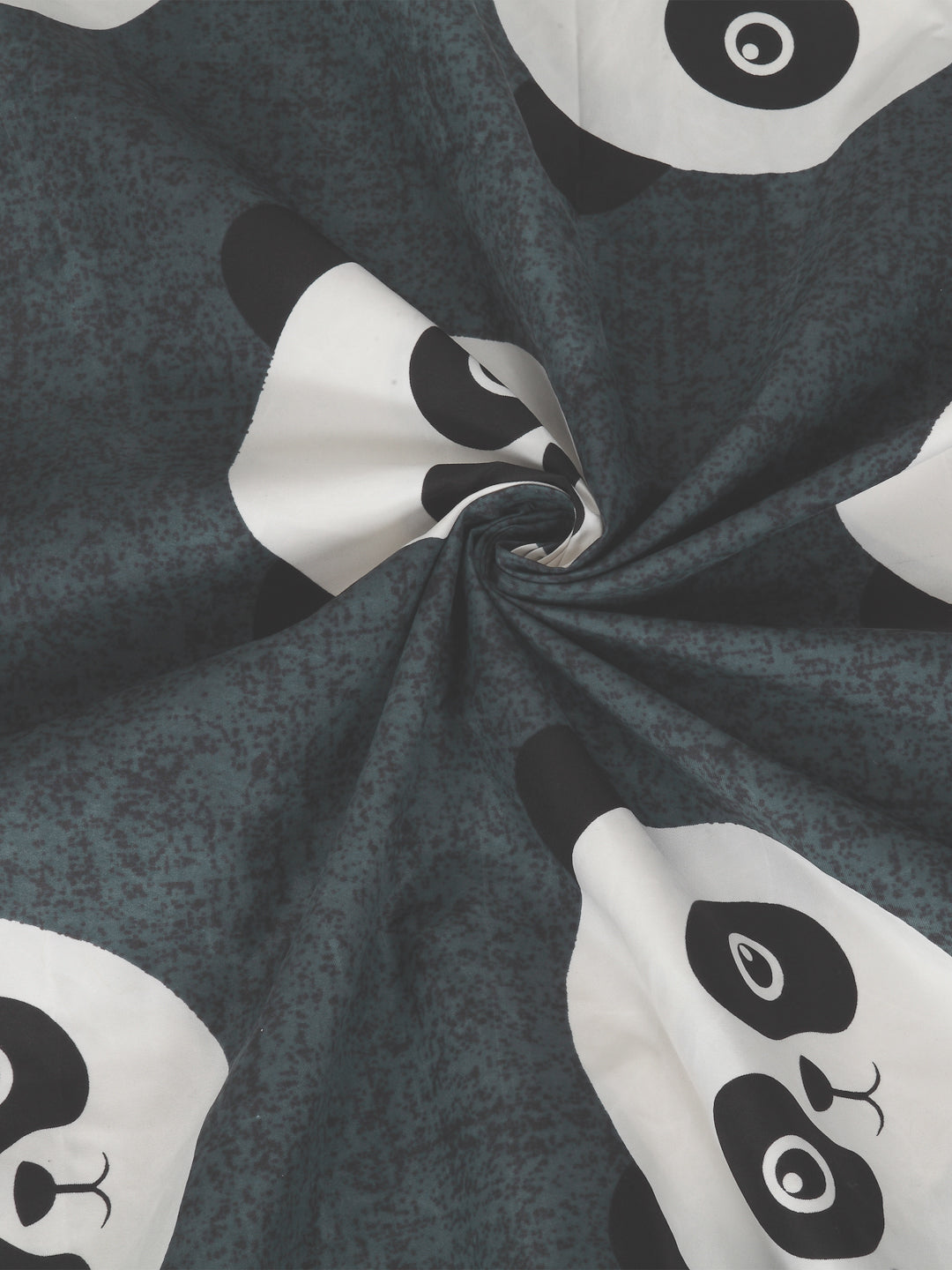 KLOTTHE Black Polycotton Cartoon Characters BedSheet With 1 Pillow Cover (225X150 cm)